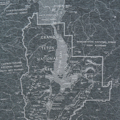 Grand Teton National Park Short-Sleeve Unisex T-Shirt with Map and Cartouche - McGovern & Company