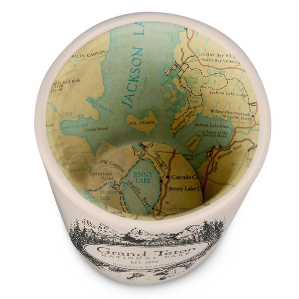 Grand Teton National Park Vintage Map Shot Glass