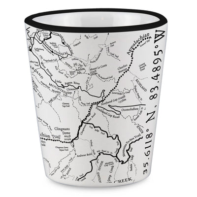 Great Smoky Mountains Line Map Shot Glass - McGovern Outdoor