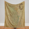 Great Smoky Mountains National Park Map Plush Blanket - McGovern & Company