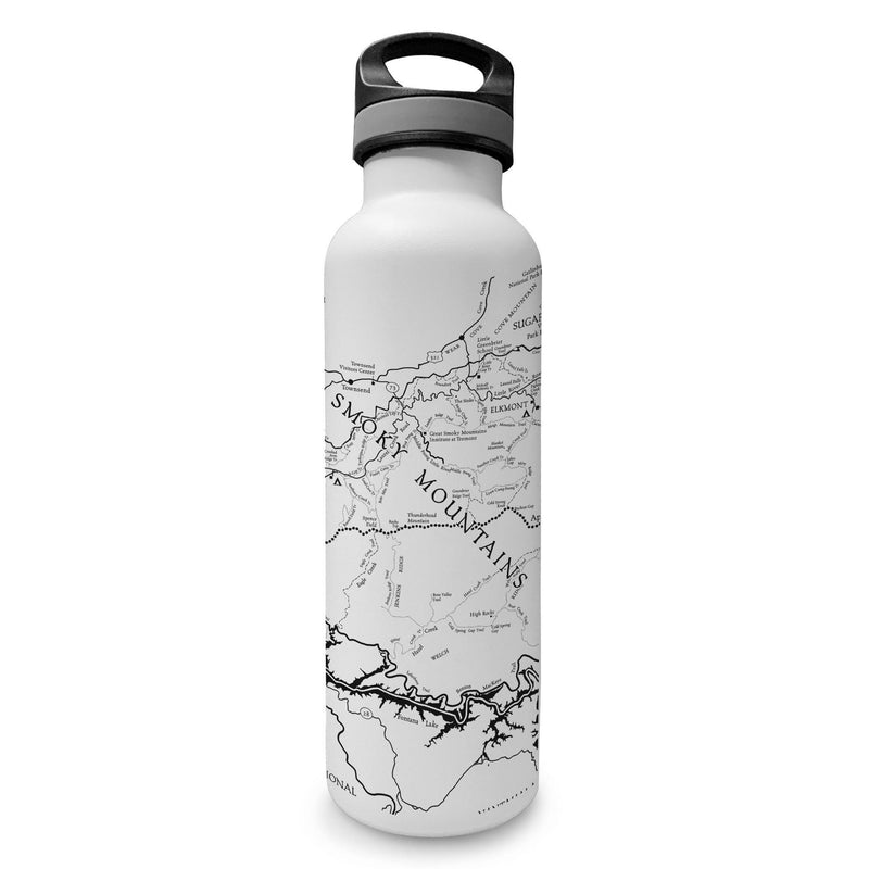 Great Smoky Mountains National Park Map Water Bottle - McGovern