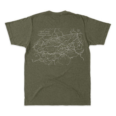 Great Smoky Mountains National Park Short-Sleeve Unisex T-Shirt with Map and Compass - McGovern & Company