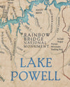 Lake Powell Map Plush Blanket - McGovern & Company