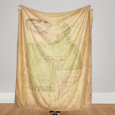 Mesa Verde National Park Map Blanket - McGovern & Company
