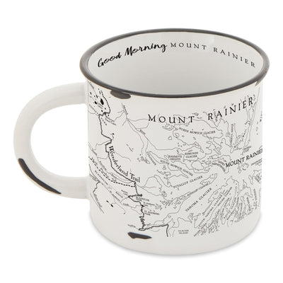 Mount Rainier National Park Map Camp Mug