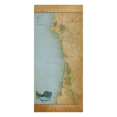 Redwood National and State Parks Map Scarf - McGovern & Company