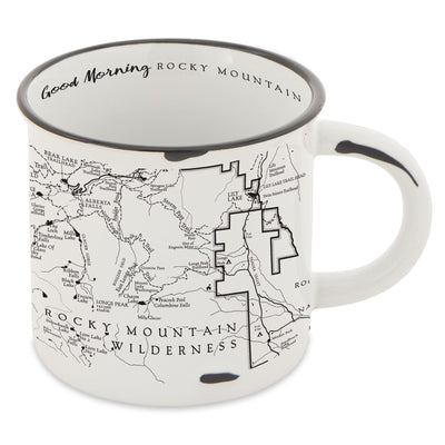 Rocky Mountain National Park Map Camp Mug