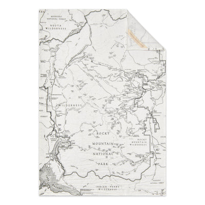 Rocky Mountain National Park Map Flour Sack Towel - McGovern & Company