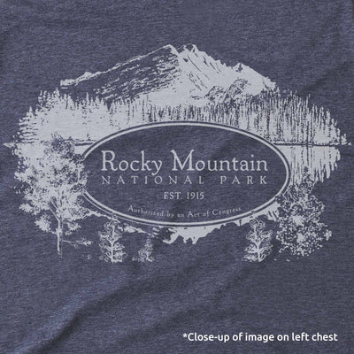 Rocky Mountain National Park Map Long-Sleeve Unisex Tee