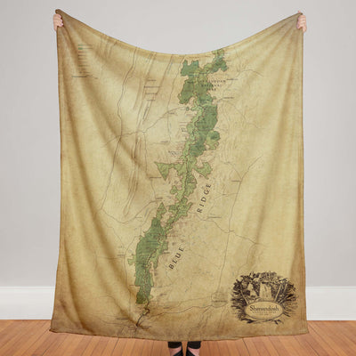 Shenandoah National Park Map Blanket