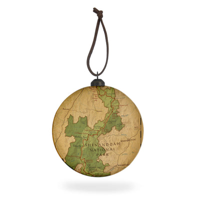 Shenandoah National Park Vintage Map Ornament - McGovern Outdoor