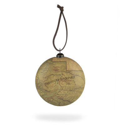 Theodore Roosevelt National Park Map Ornament