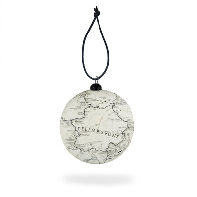 Yellowstone National Park Line Map Ornament