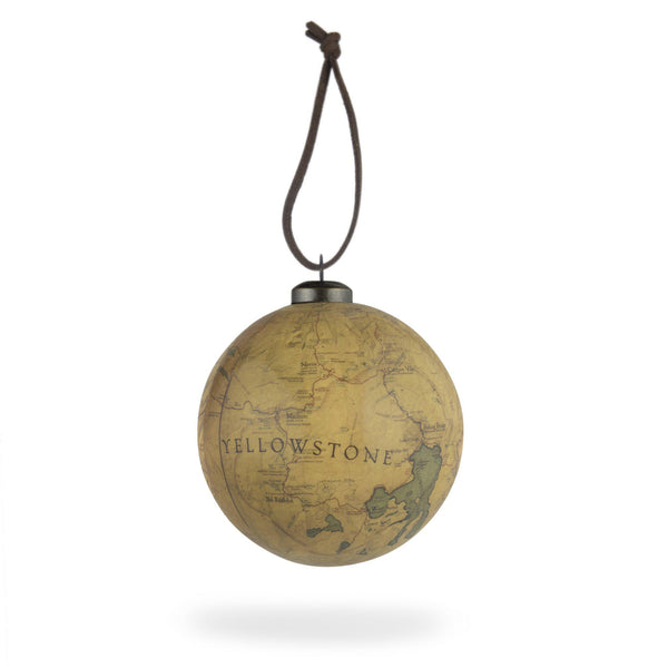 Yellowstone National Park Map Ornament