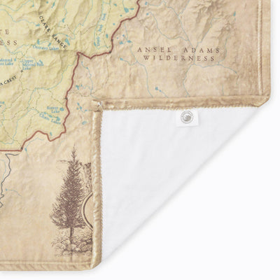 Yosemite National Park Map Plush Blanket - McGovern & Company
