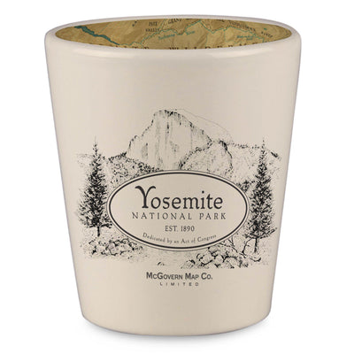 Yosemite National Park Map Shot Glass