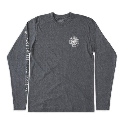 Zion National Park Long-Sleeve Unisex Tee with Map and Compass - McGovern & Company
