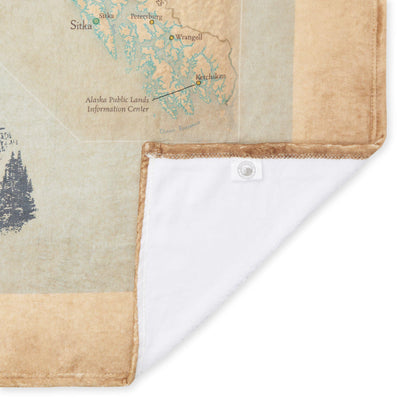 Alaska National Parks Map Plush Blanket - McGovern & Company