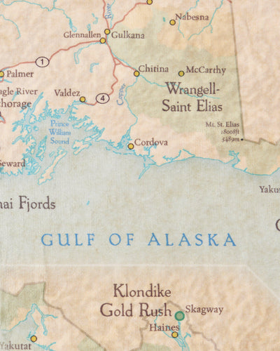 Alaska National Parks Map Plush Blanket - McGovern & Company
