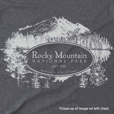 Rocky Mountain National Park Short-Sleeve Unisex T-Shirt with Map and Cartouche - McGovern & Company
